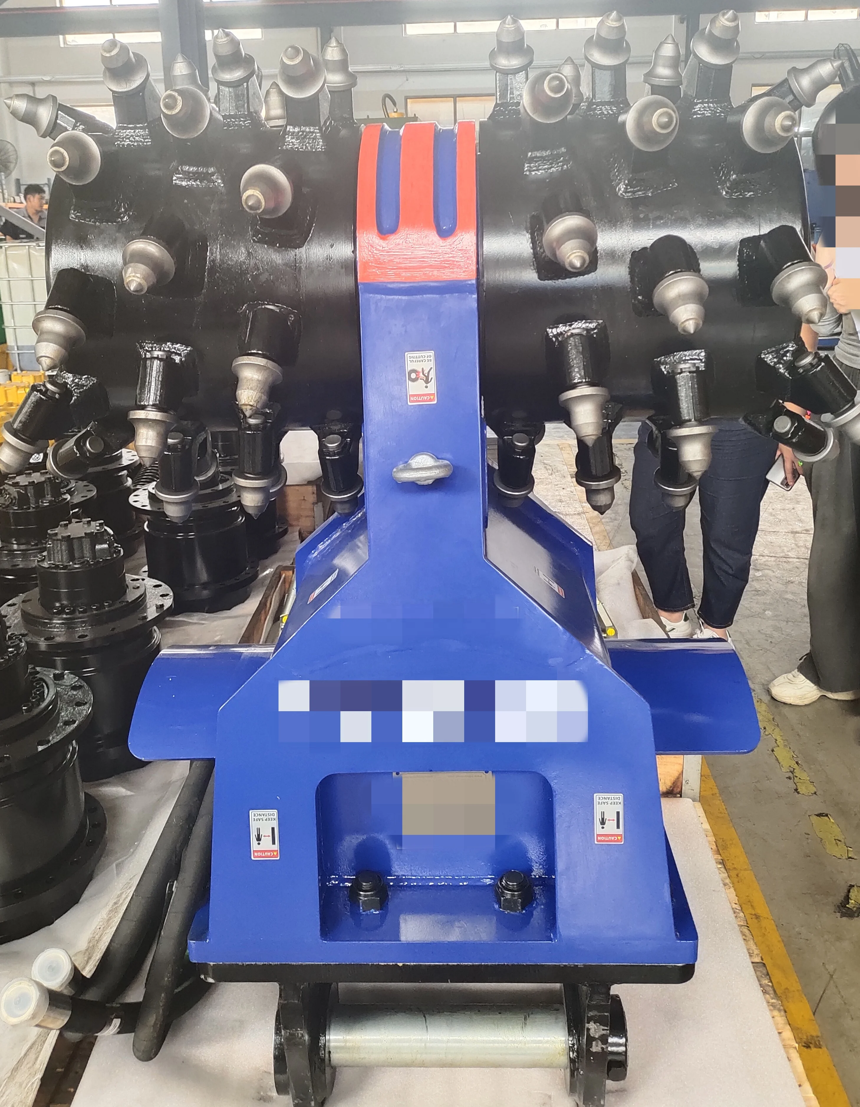 20 Ton Excavator Attachments Rock Breaker Grinding Crawler Rotary Drum Cutter