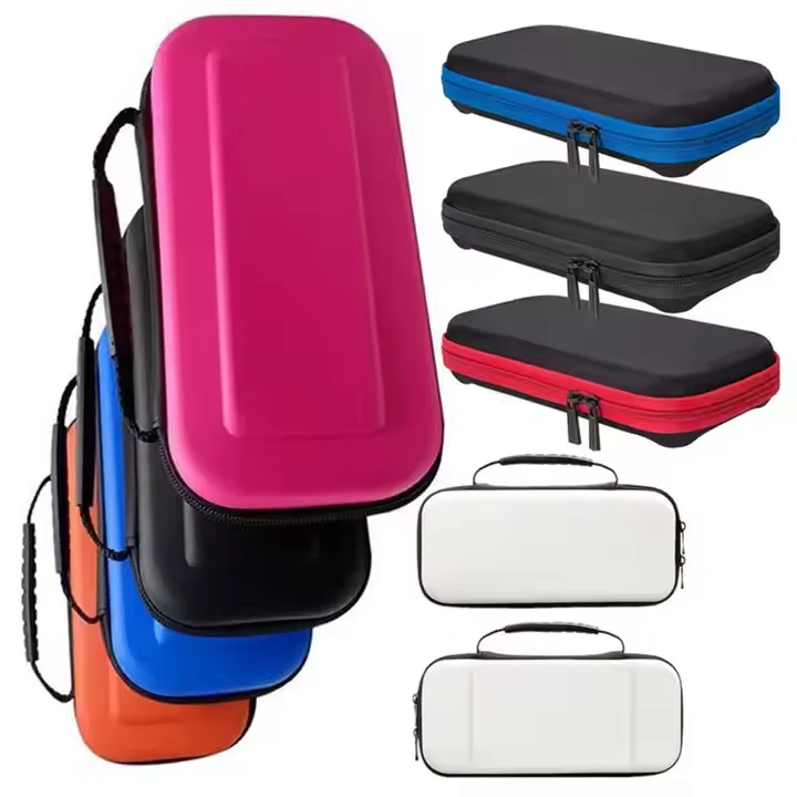 Retro Handheld Game Console Carrying Case Hard EVA Travel Bag with Built-in Mesh Storage for Cable Game Card