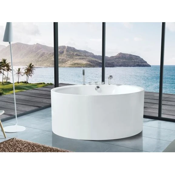 Modern designed round acrylic big size free standing bath tub