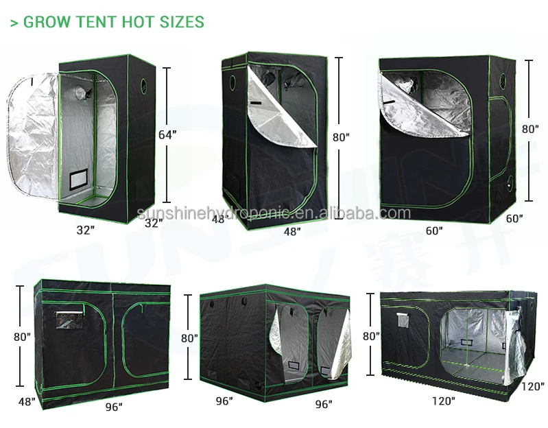 Распродажа прочные легко собранные 240*120*200 см 600D Mylar 8x4ft палатки для выращивания с логотипом разных размеров
