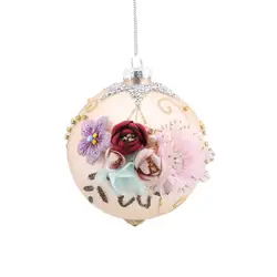 2022 New Christmas ornaments  gifts white and blue Christmas glass ball decorations for sale