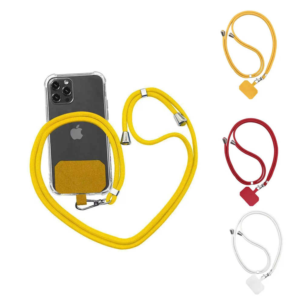 Оптовая продажа, плетеный на заказ чехол для телефона через плечо и шею, нейлоновый шнур для мобильного телефона, шнур, ремешок для телефона