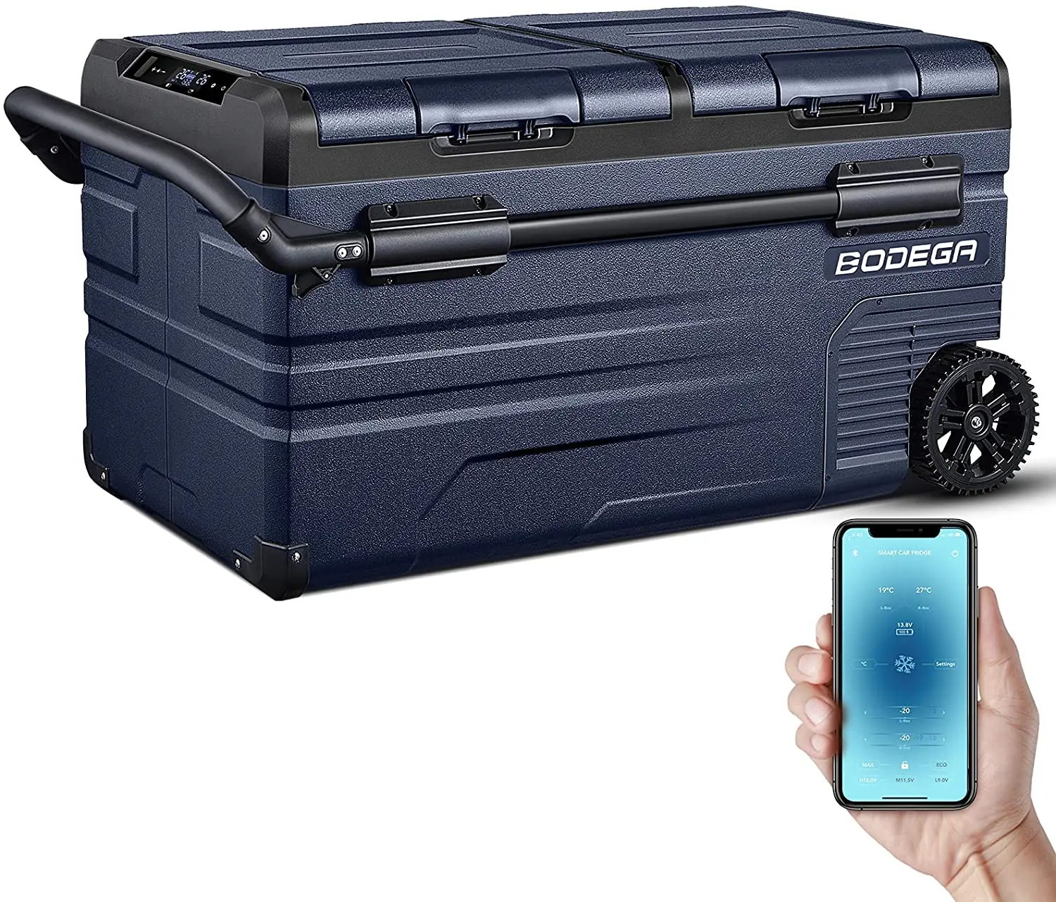 Portable Car Refrigerator Freezer 20 Quart 12 Volt Car Freezer Refrigerator 18L with 12/24V DC Portable Car Fridge Fit