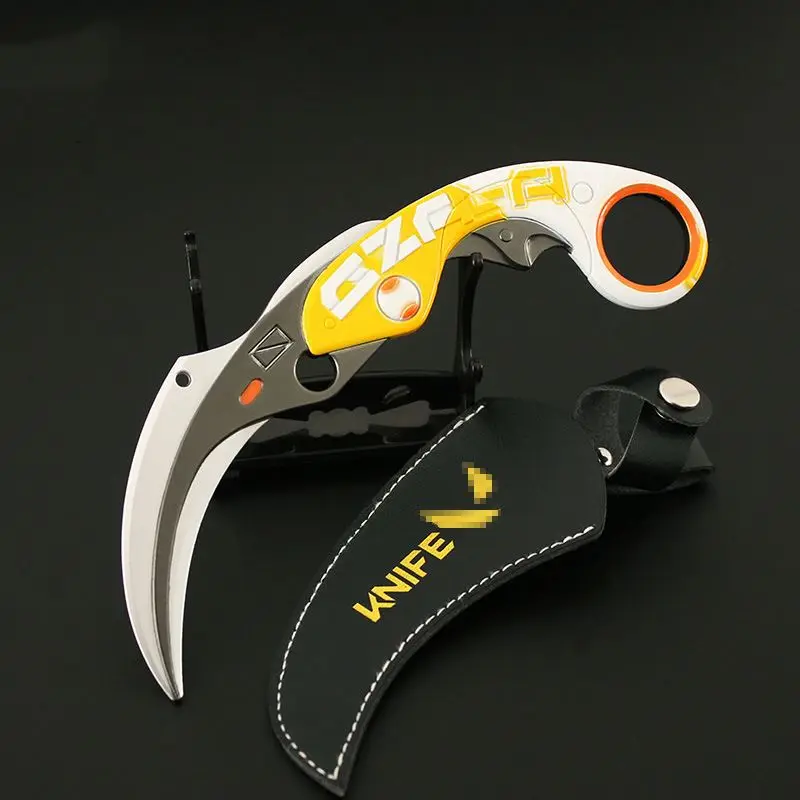 Best Quality Hot Game Valorant Knife 17Cm 3D Big Toy Velocity Karambit Weapon Model Crafts Toy Gift