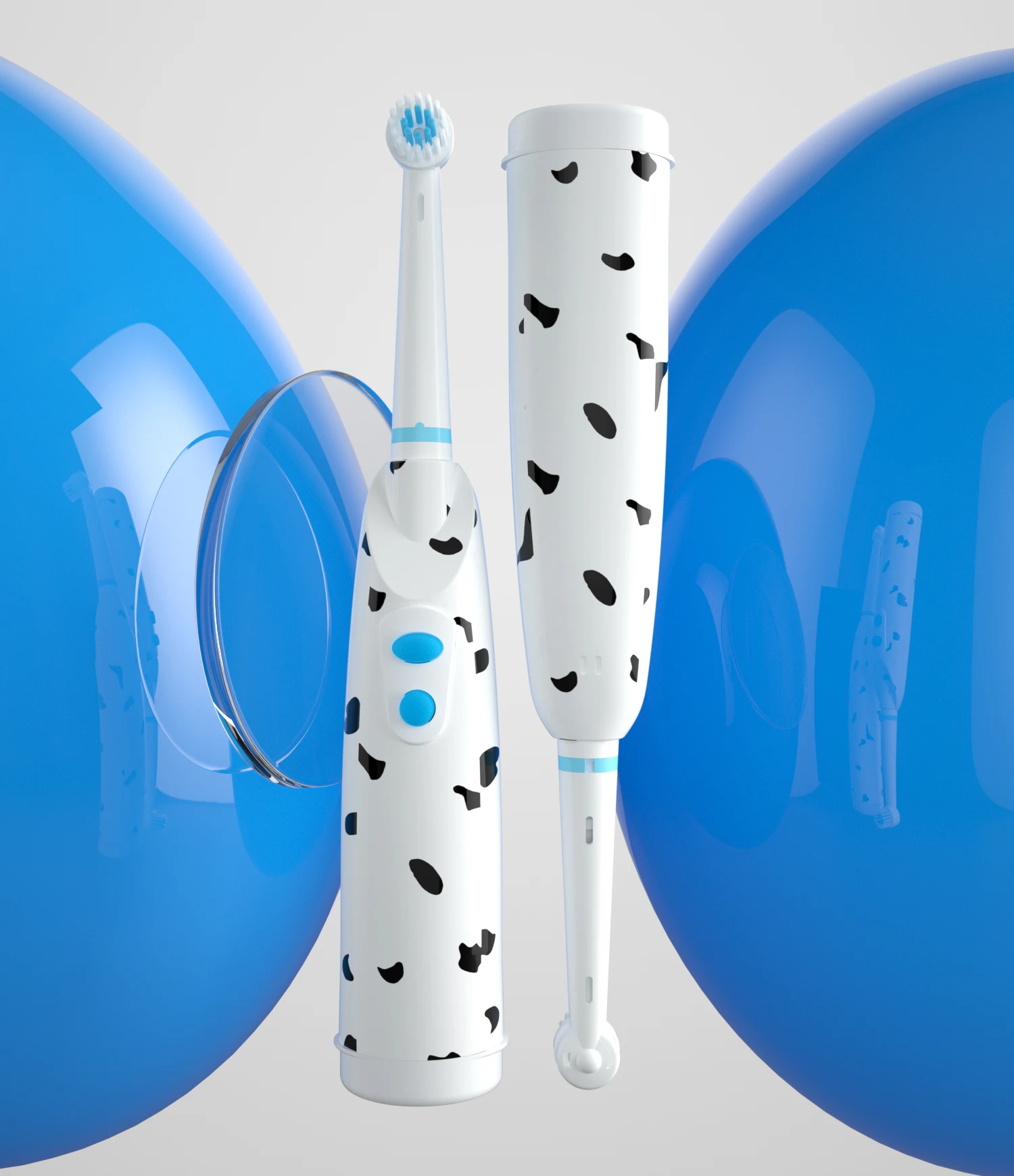 Factory Wholesale  OEM New Fashion Style Customized cartoon rotary electric toothbrush for kids replacement brush heads