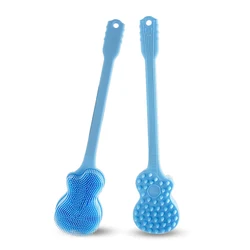 Two Sides Bath Silicone Shower Brush Set Shower Cleaner Brush Long Handle Shower Brush