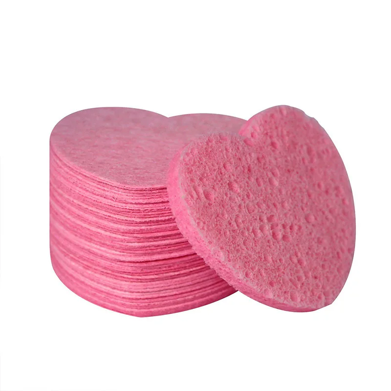Wholesale Custom Logo Biodegradable Cellulose Compressed Facial Sponge Wood Pulp Face Cleaning Sponges Sheets For Face