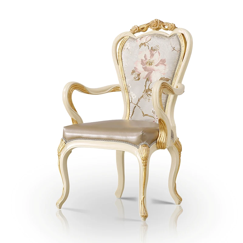 China formal elegant wood hand carving dining table classical luxury dinning table set 8 chairs dining room furniture