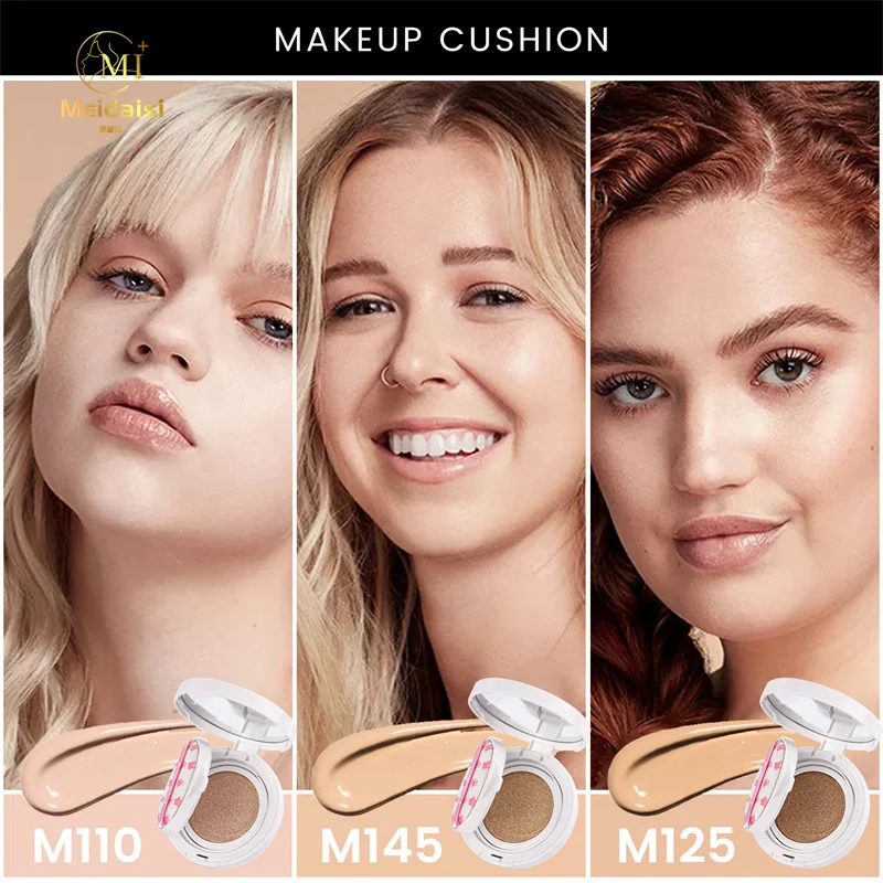 Oem Custom Private Label Vegan Cruelty Free Waterproof Cushion Foundation Makeup BB Cream SPF50+ Air Cushion Foundation