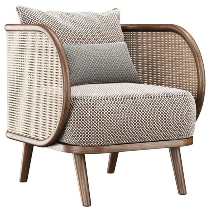 Популярный Северный Европейский Простой средневековый домашний клубный односпальный диван из ротанга