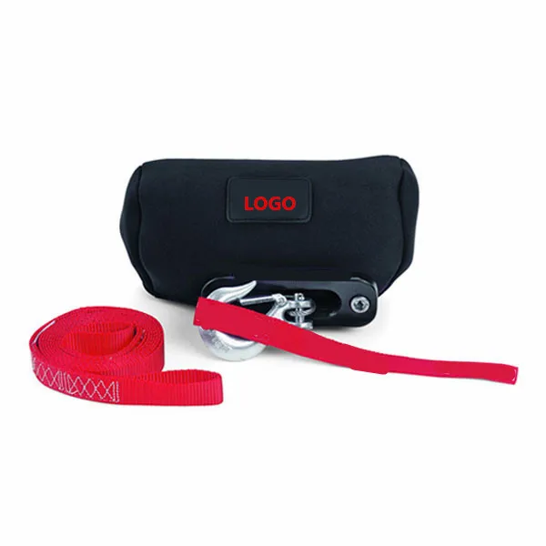 Winch Cover sleeve, 8000-10000 lbs Winches, Black Neoprene for Off-Roading 4x4