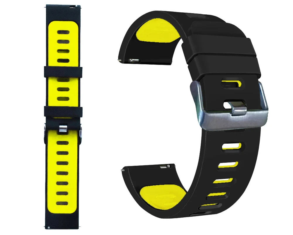 New Arrival Watch band strap For ZTE Quartz/MOTO360 46MM version men vulcanized rubber smart watch bands