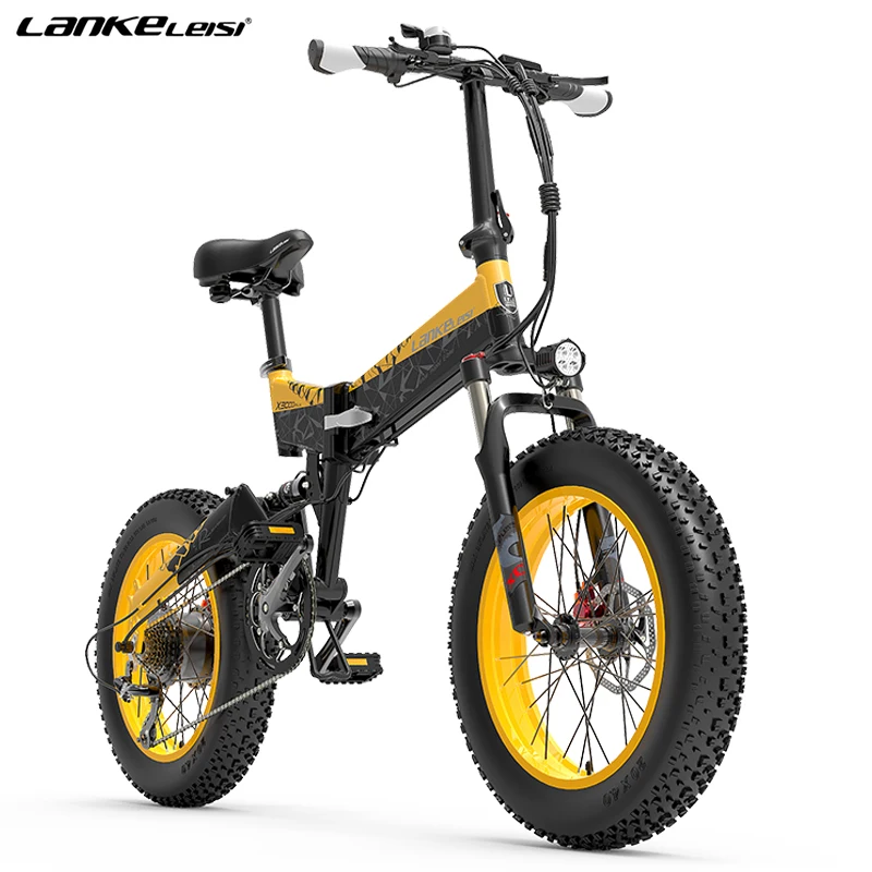LANKELEISI X3000PLUS 20 inch fat tire folding electric bike 48v 10.4ah lithium battery e bike 1000w electric bicycle