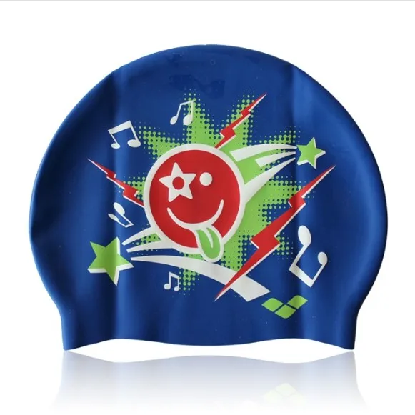 Stylish Newest Custom Design Silicone Swim Hat Eco Friendly Logo Printed