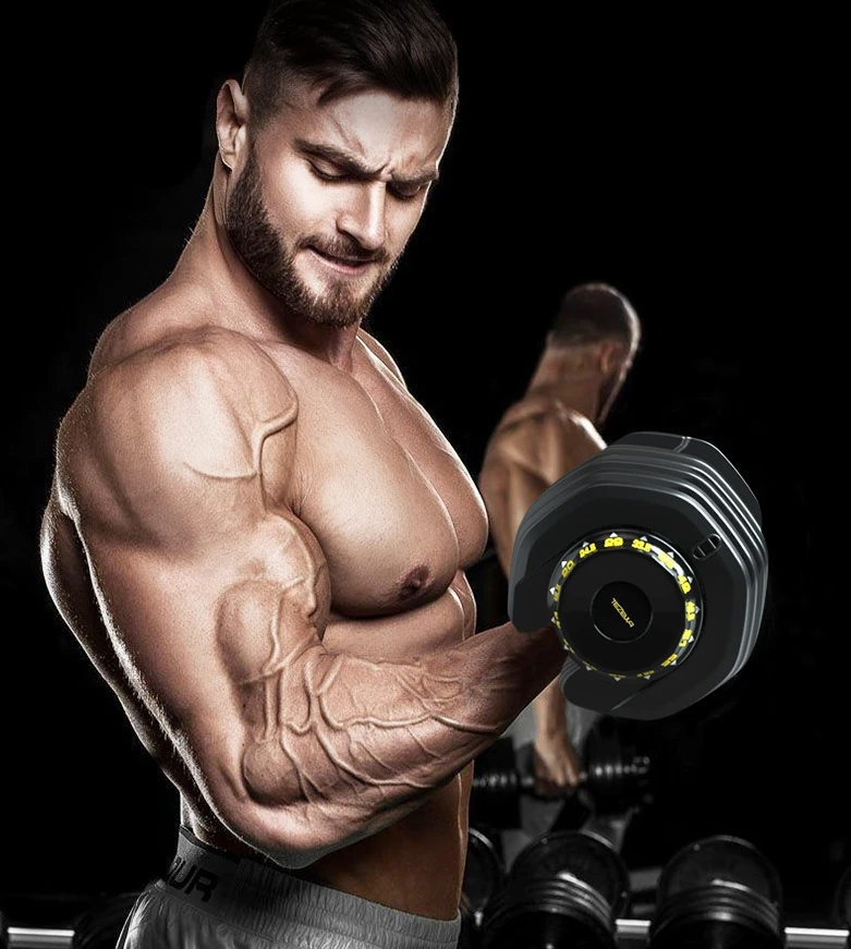 Fitness equipment smart adjustable dumbbells Automatic and fast adjustable weight dumbbells for men and women