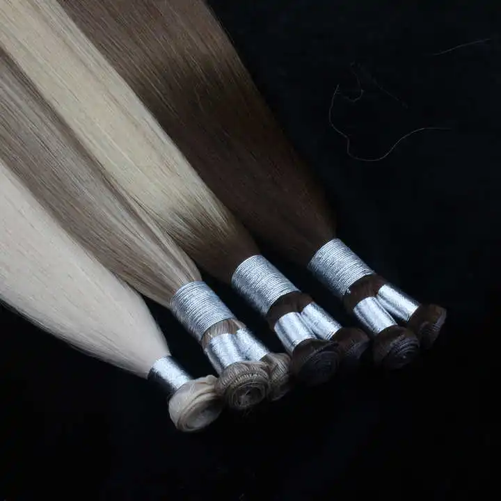 YADING #60 Genius Weft 2022 New Wholesale Virgin Human Vendors Straight Double Weft Genius Weft Hair Extensions