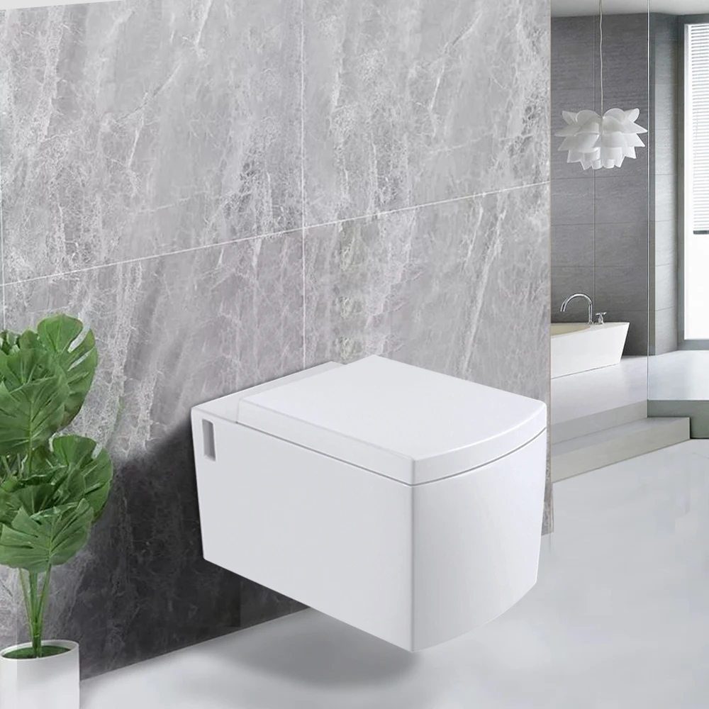 square bowl toilet cheap sanitary ware ceramic modern designed toilets matt wall hung toilet rimless