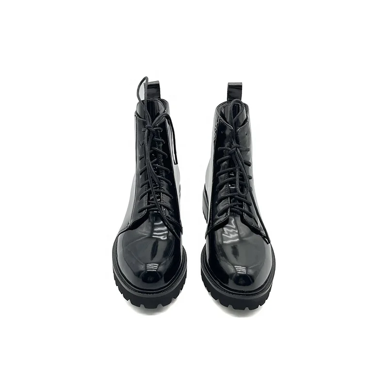 Wholesale High Quality Snow Boots Fashion Designer Lace Up Leather Boots Women Shoes