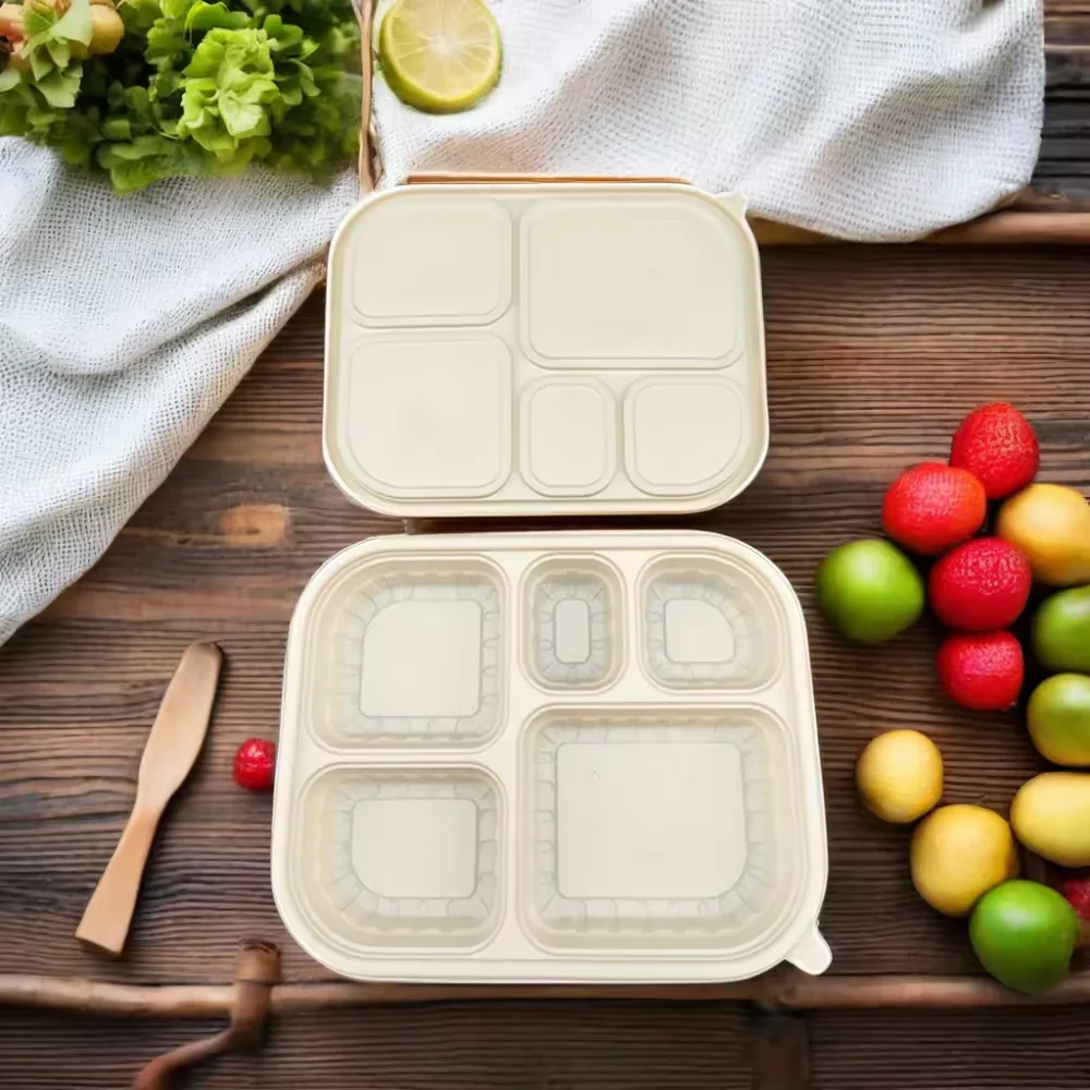High quality corn starch custom disposable cornstarch dinner plates bowl  lunch box food container box