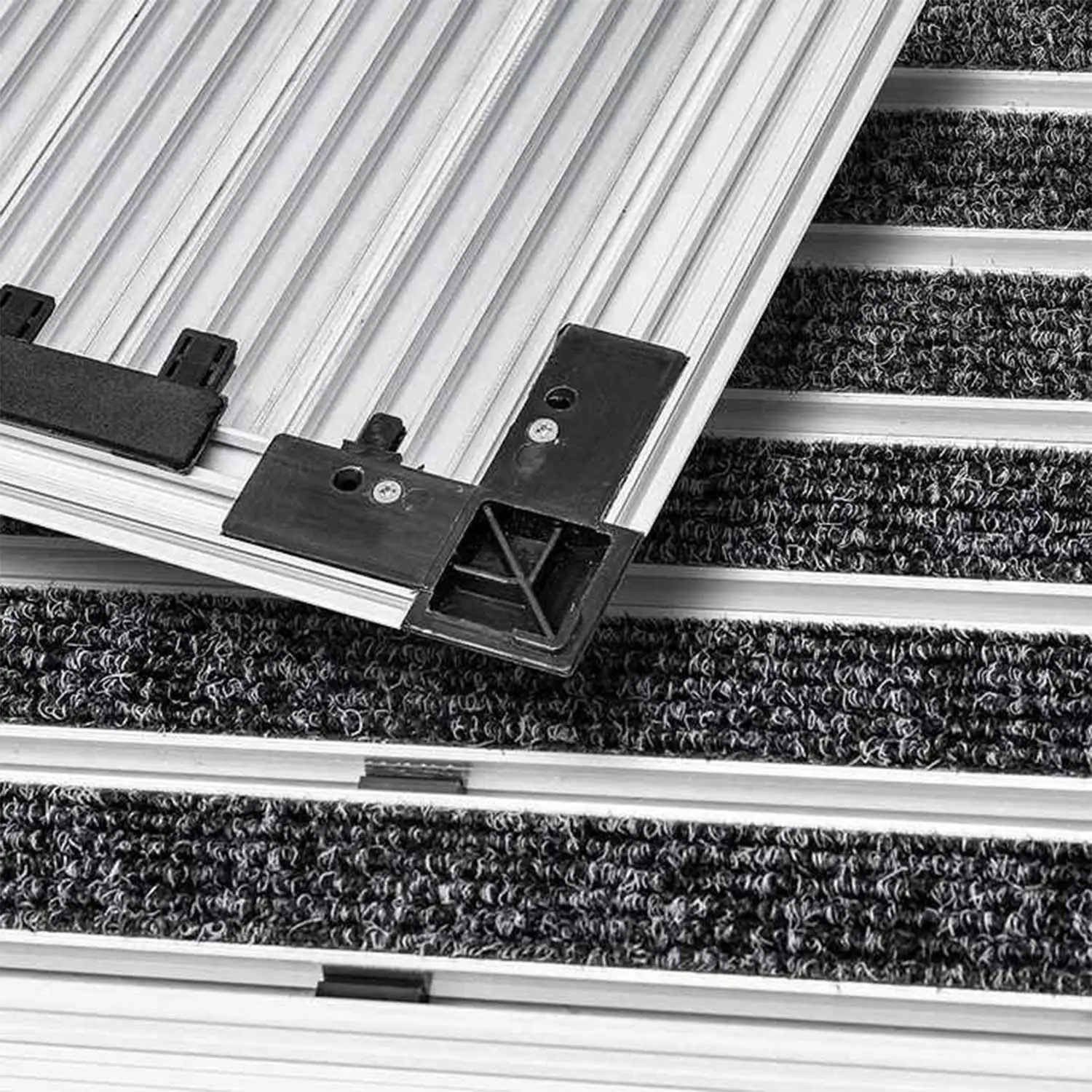 Aluminium Matting Constructional Doormat Ramp Dirt Trap Mat With Frame carpet inserted dust trap aluminum entrance door mats