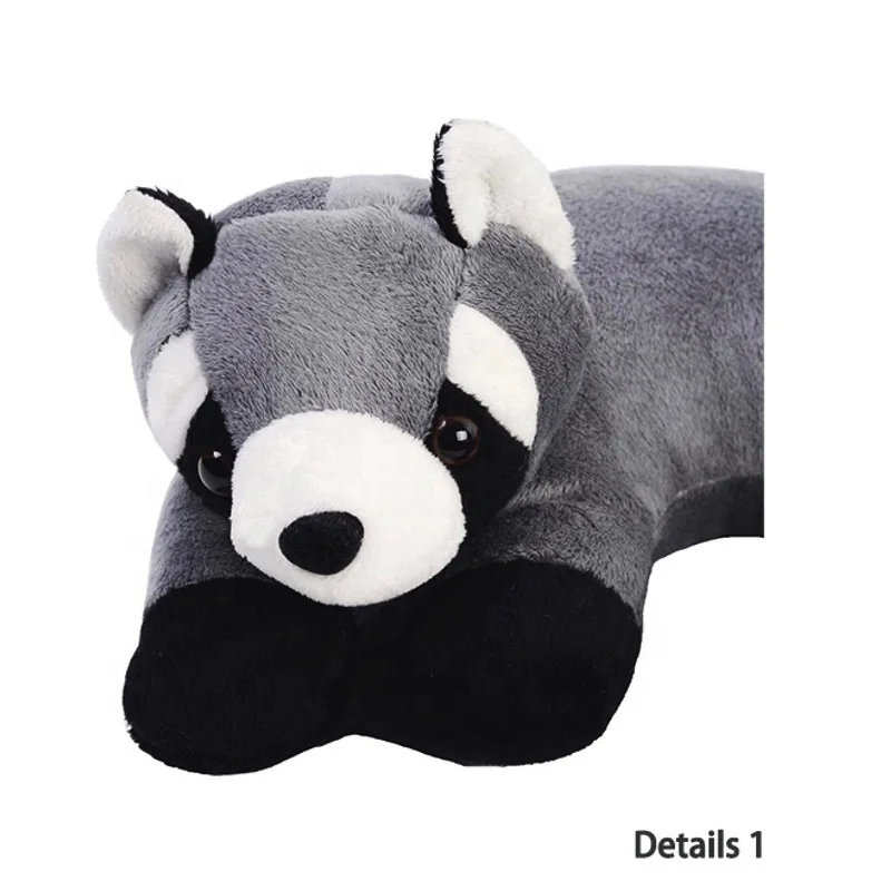 Cute Cartoon Raccoon Animal Cotton Plush U Shape Neck Pillow Travel Car Home Office Nap Animal Tiger Pillow Health Care Pillows