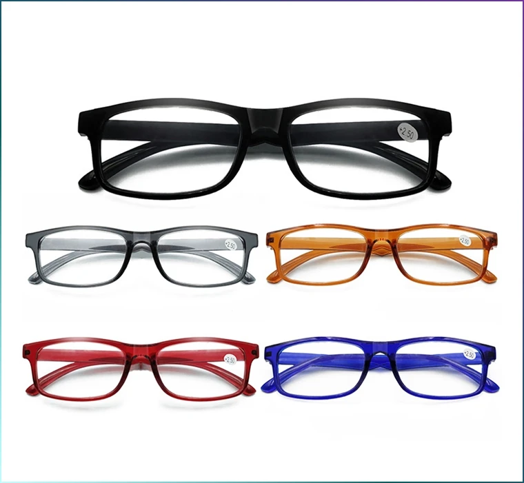Wholesale price Reading Plastic PC Women Men Fashion Prescription Cheap Reader glasses frames