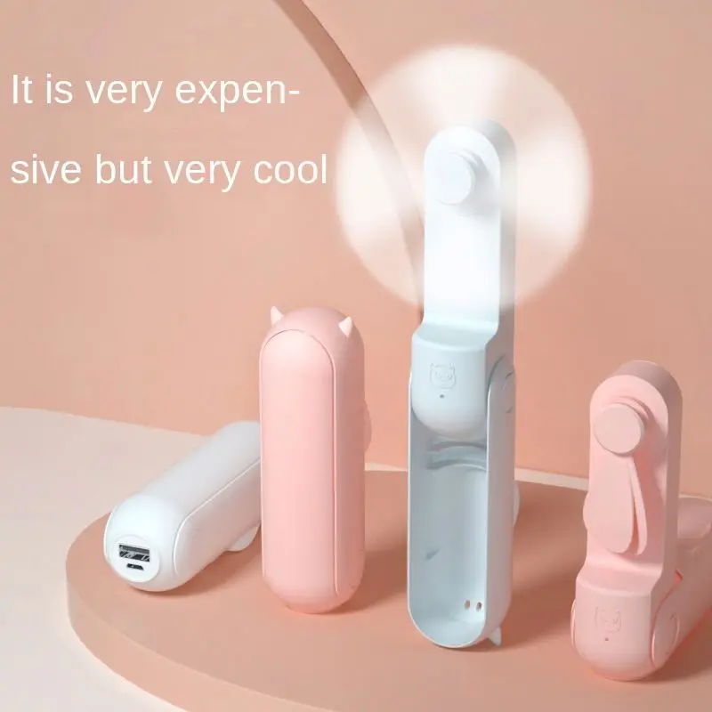 2022 New Fashion Mini Rechargeable Fan Multifunction Portable Fan With Low Noise Wholesale Handheld Fan