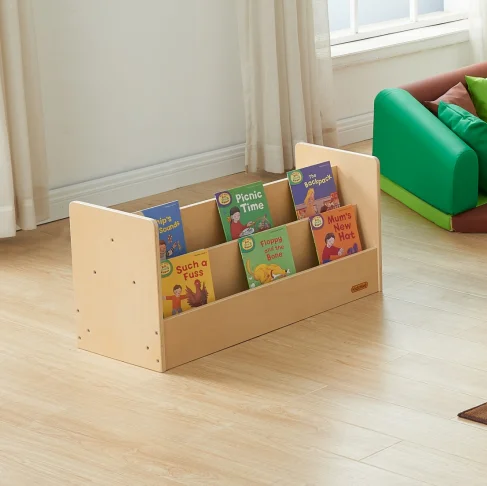 Eibele High Quality Kids Wooden 6-Compartment Shelving Unit Children Wood Cabinet for Daycare Preschool Childcare Kindergarten