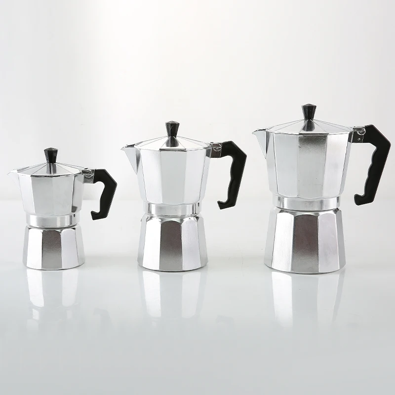 Factory Direct Sales Moka Express Silver 360ml Coffee Pot Maker Espresso Coffee Moka Pot Stovetop Coffee Maker