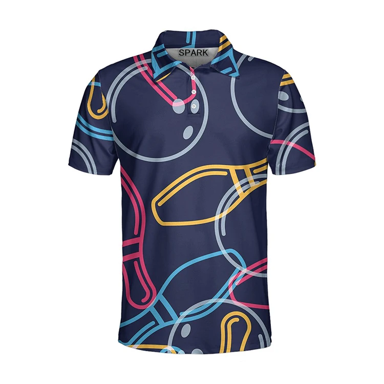 High Quality Breathable Wholesale Bowling Shirts Sublimation Custom Bowling Shirts Polo Shirts