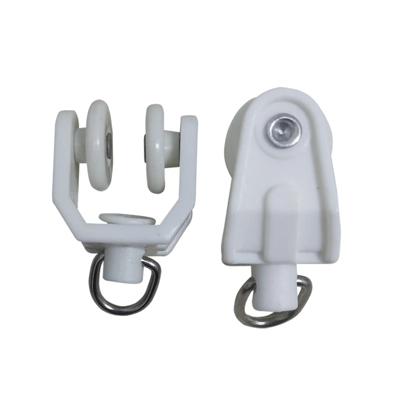 Smart Curtain Track Pulley White Plastic Curtain Rail Track Hooks Slider