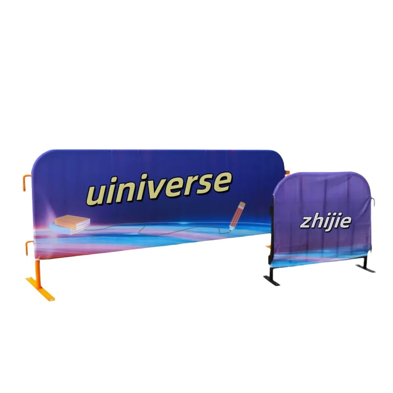 Flash Sale Temporary Fencing Barricade Banner Cover Concert Crowd Control Barrier Covers Queue Line Stand Cover
