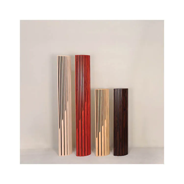 Wooden shell polyester fiber sound-absorbing wall corner semicircle acoustic bass trap for recording studio HiFi