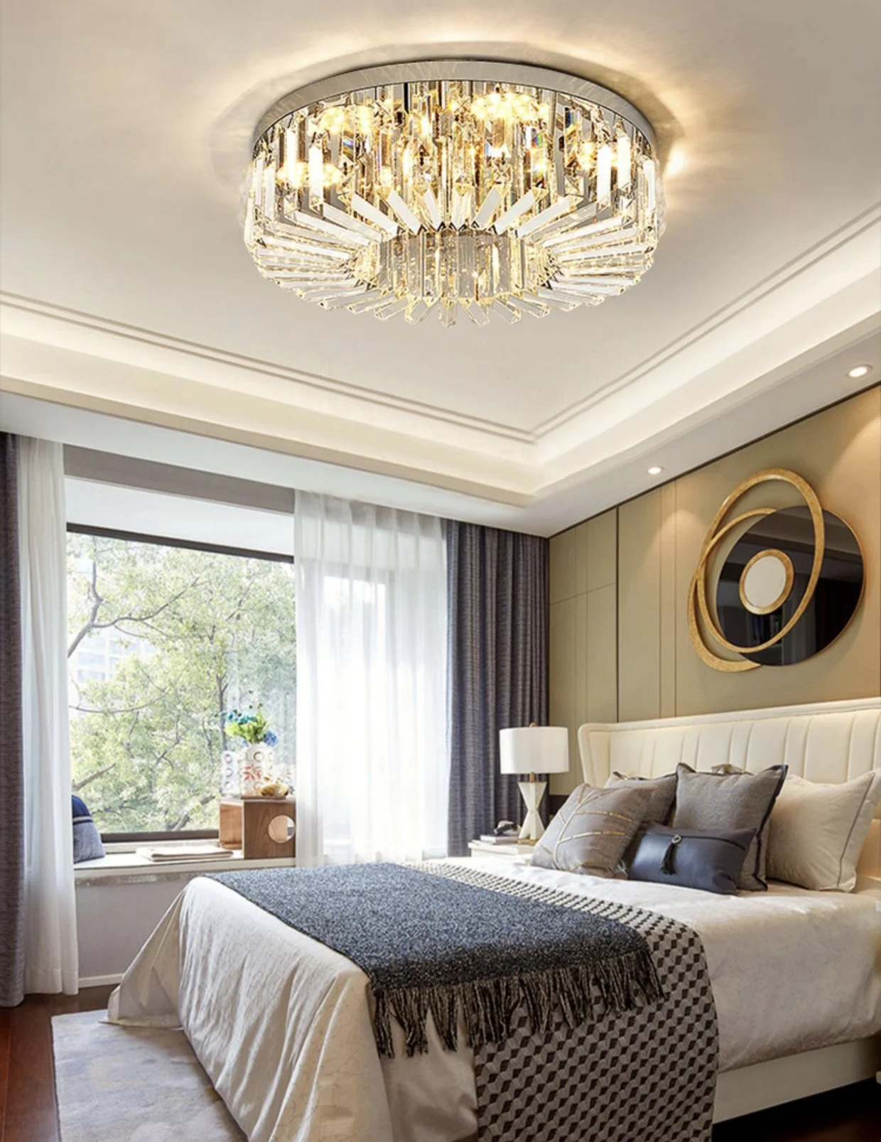 Modern Chandeliers Led Ceiling Luxury Modern Long Chandelier Led Home Decor Lights Pendant K9 Crystal Ceiling Light