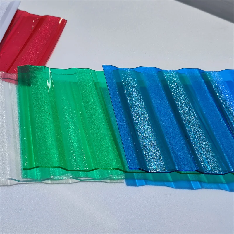 UV coated protected and high light transmission corrugated embossed polycarbonate sheet