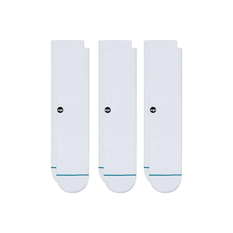 Blank White Sublimation Socks Printable Athletic Crew Sock Custom Heat transfer sublimation socks