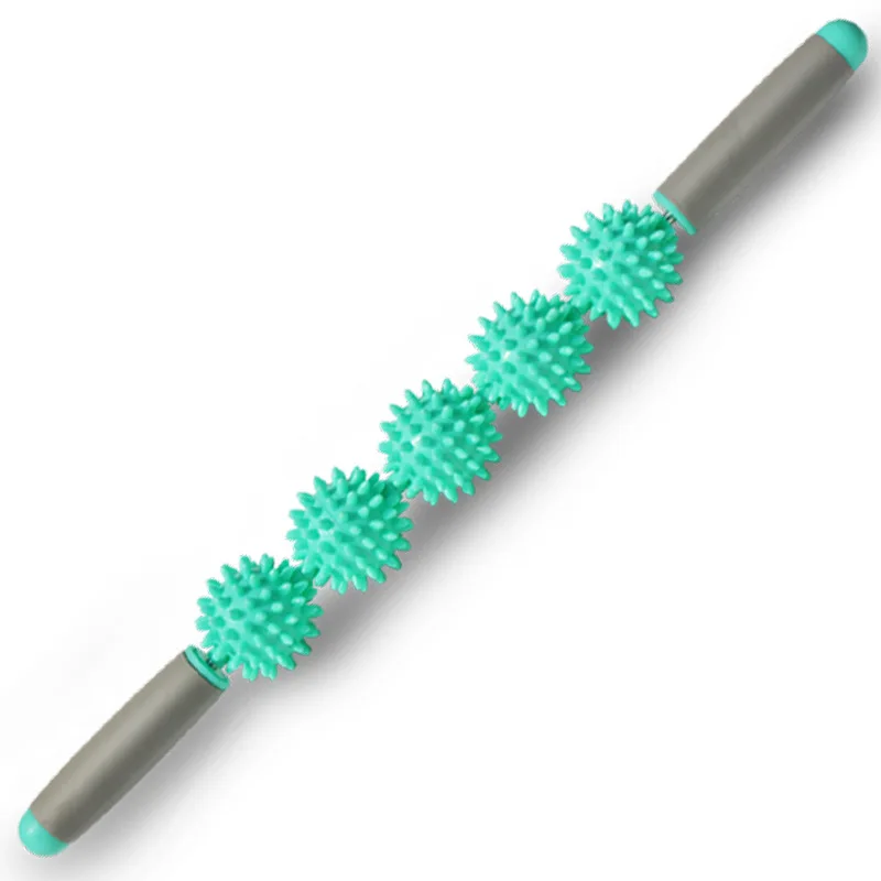  Gym Muscle Massage Three Balls Roller Yoga Fascia Stick Body Relax Tool Sticks Point Spiky