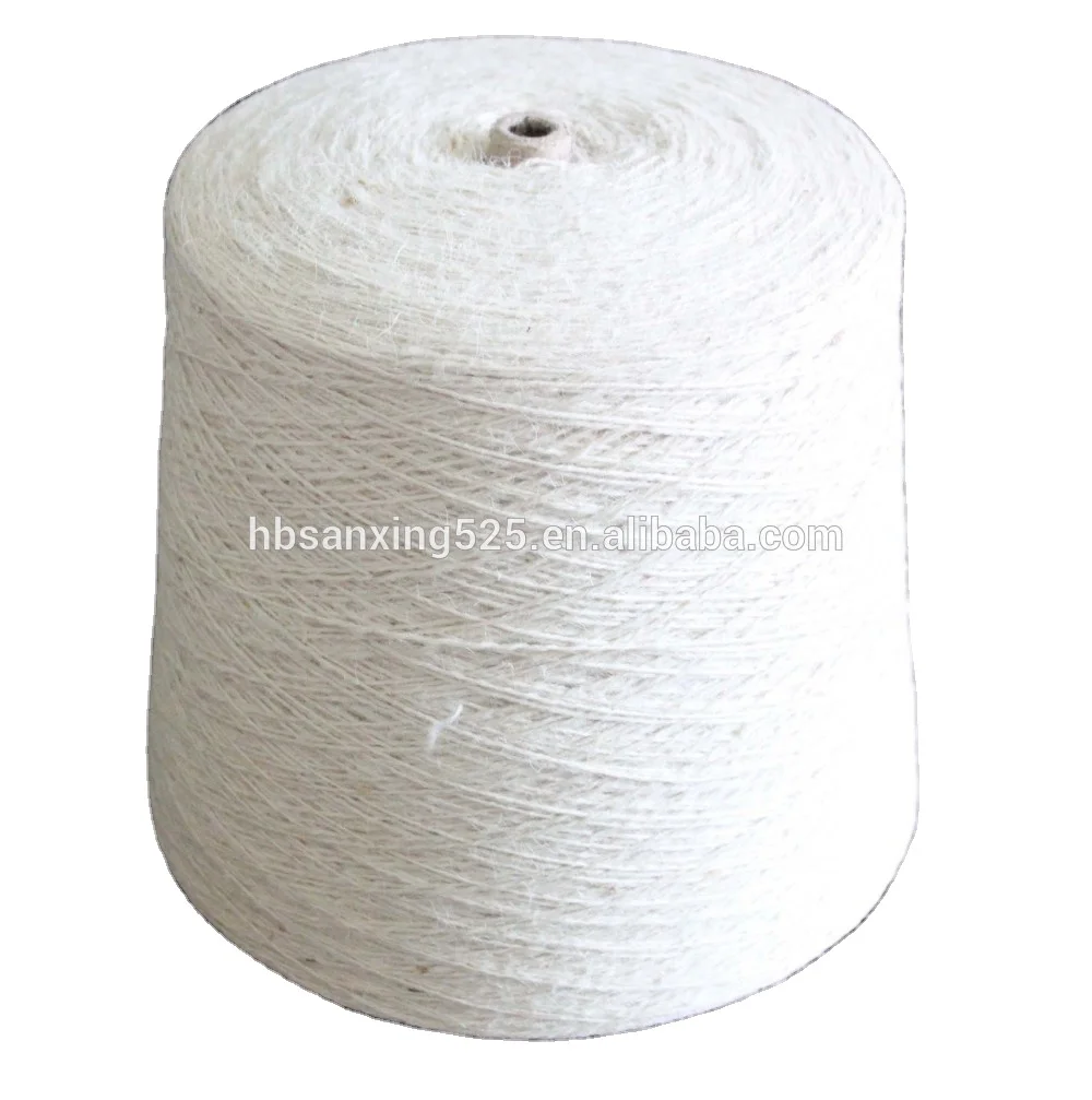 Wholesale! Super White and Bleached 100% Wool Yarn for Knitting Weaving