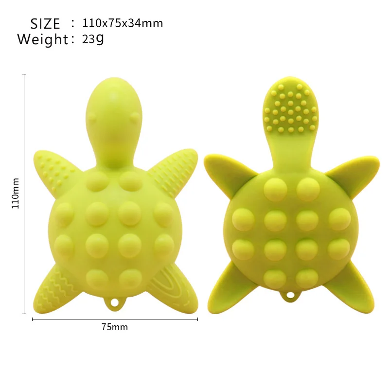 2021 hot sale toddler non toxic floating kids tub led organizer animal rubber turtle silicone baby bath toy for baby teether toy