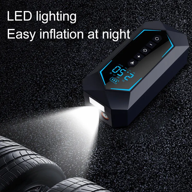 12V Portable Tyre Inflator Mini Rechargeable Cordless 150 PSI Automatic Digital Wireless Electric Car Air Tire Compressor Pump