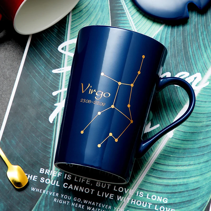 China Exquisite Wholesale Supplier Personalized Customization Logo Modern Gift Ceramic Coffee Mug Cup With Spoon
