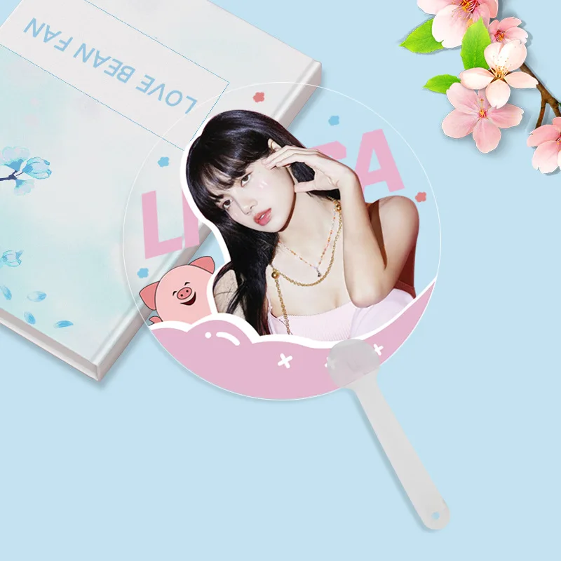 Wholesale Kpop Blackpink Stray Kids TXT Plastic Transparent Hand Fan Plastic Fan