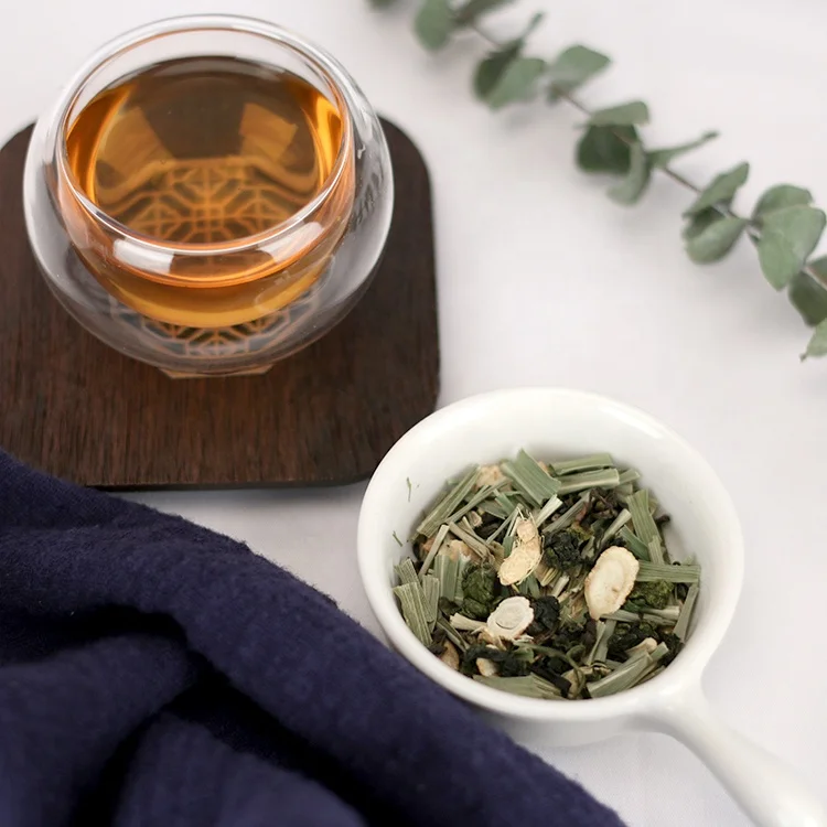 The morning and evening herbal slimming weight control fat loss tea