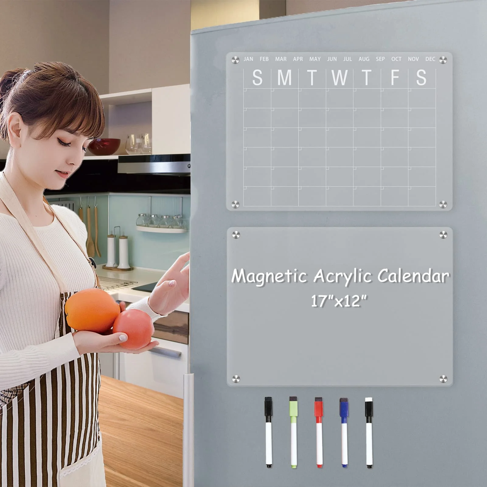 HOMIDEK Amazon Acrylic Dry Erase Board Calendar Acrylic Magnetic Whiteboard Planner for Fridge