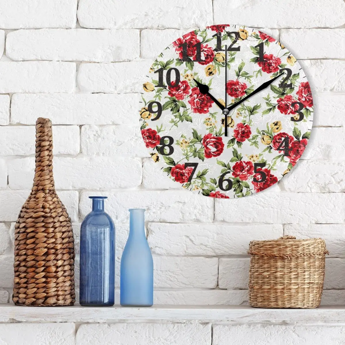 Custom Classic Cheap Wooden MDF Decorative Wall Clocks Retro American Style For Farmhouse Living Room Decoration