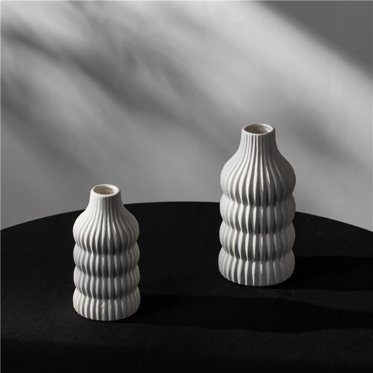 Wedding Centerpiece Decorative White Minimalist Vase Ceramic Nordic Flower Vases For Home Decoration