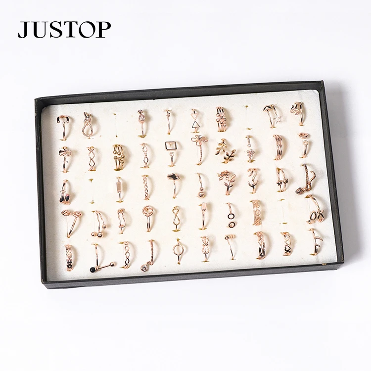 JUSTOP Korea Style Ring Jewelry Cheapest Finger Bulk Jewellery Ring Gold Plated Simple Bulk Rings Women