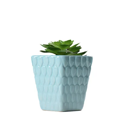 Best Seller Creative Fish Scale Ceramic Flower Pot  Succulent Decorative Flower Pot