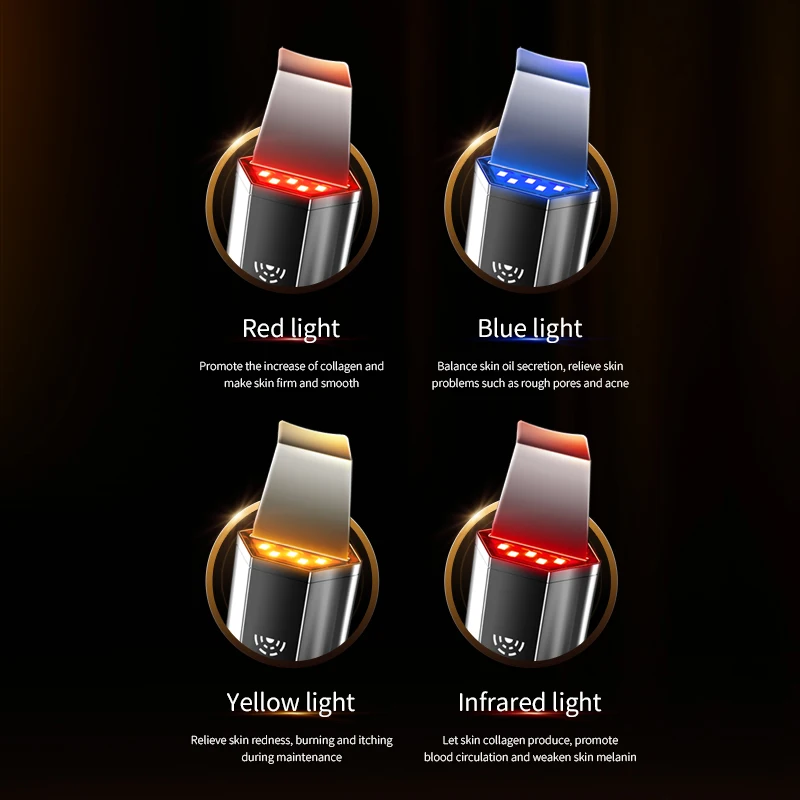 Ultrasound Portable Sonic Beauty Machine Ionic Peeling Facial Skin Scrubber