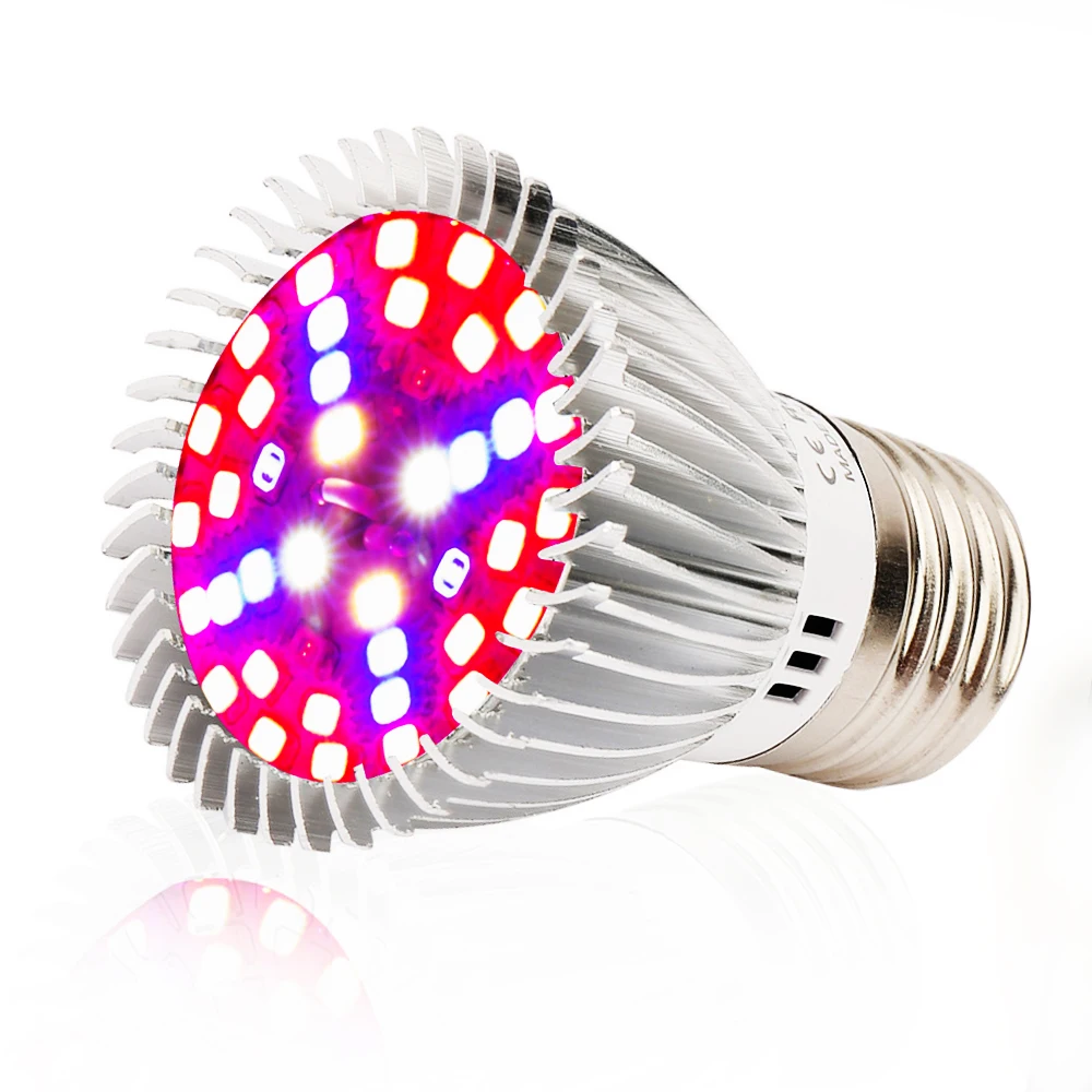 SINJIA 40W E27 full spectrum LED grow lamp for leafy greens potted hydroponic aquaponic growing indoor plants light